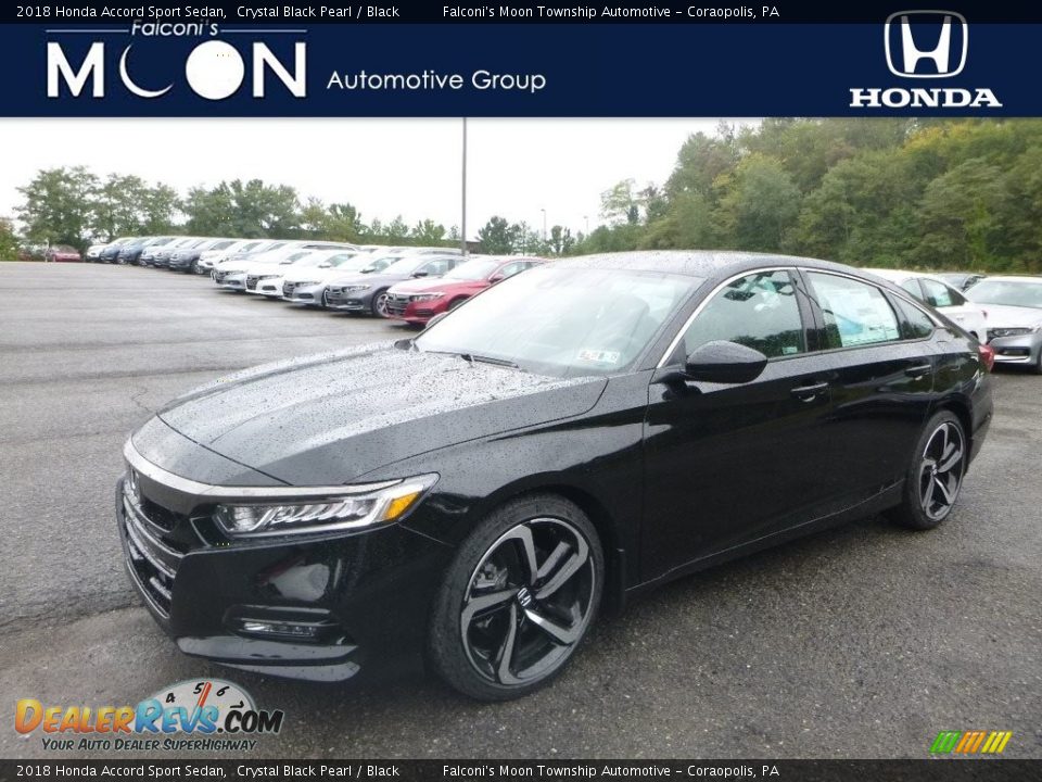 2018 Honda Accord Sport Sedan Crystal Black Pearl / Black Photo #1