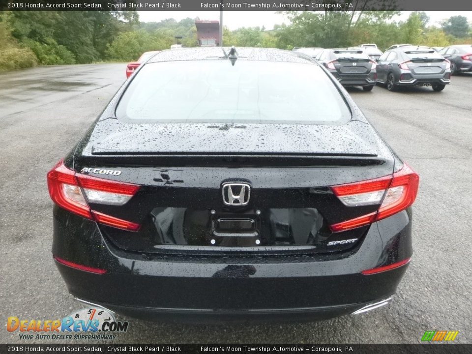 2018 Honda Accord Sport Sedan Crystal Black Pearl / Black Photo #4