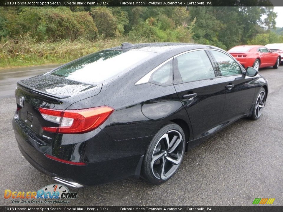 2018 Honda Accord Sport Sedan Crystal Black Pearl / Black Photo #5