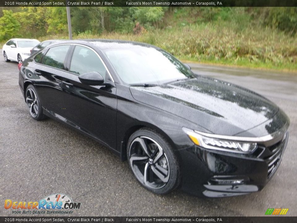 2018 Honda Accord Sport Sedan Crystal Black Pearl / Black Photo #6
