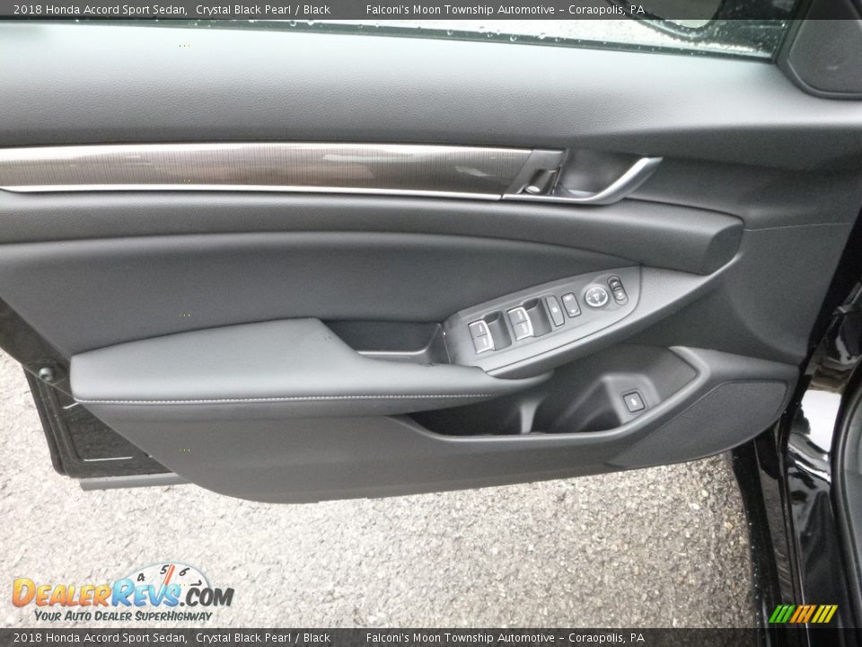 2018 Honda Accord Sport Sedan Crystal Black Pearl / Black Photo #12
