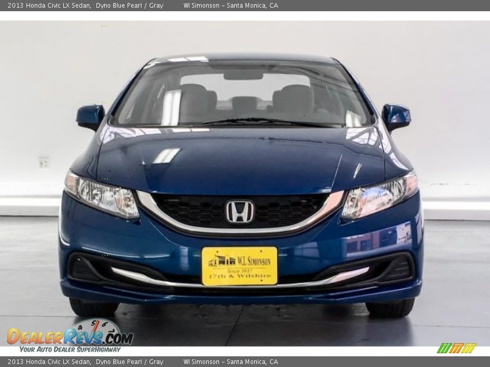 2013 Honda Civic LX Sedan Dyno Blue Pearl / Gray Photo #2