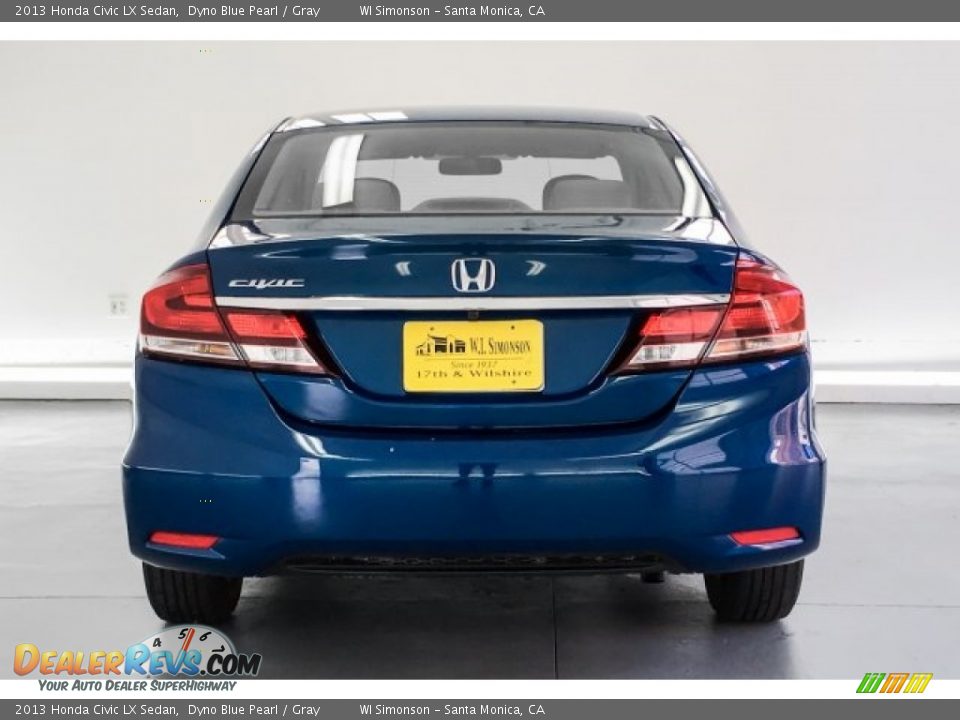 2013 Honda Civic LX Sedan Dyno Blue Pearl / Gray Photo #3