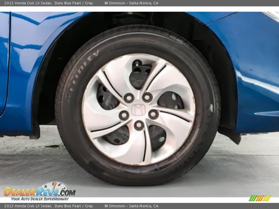2013 Honda Civic LX Sedan Dyno Blue Pearl / Gray Photo #8