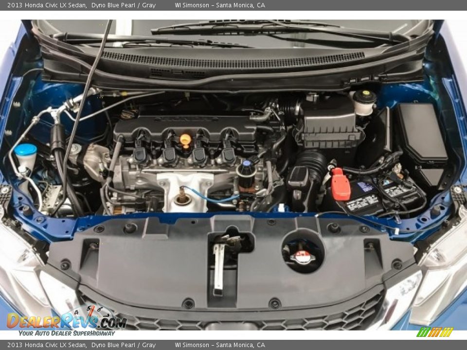 2013 Honda Civic LX Sedan Dyno Blue Pearl / Gray Photo #9