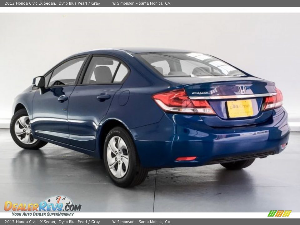 2013 Honda Civic LX Sedan Dyno Blue Pearl / Gray Photo #10