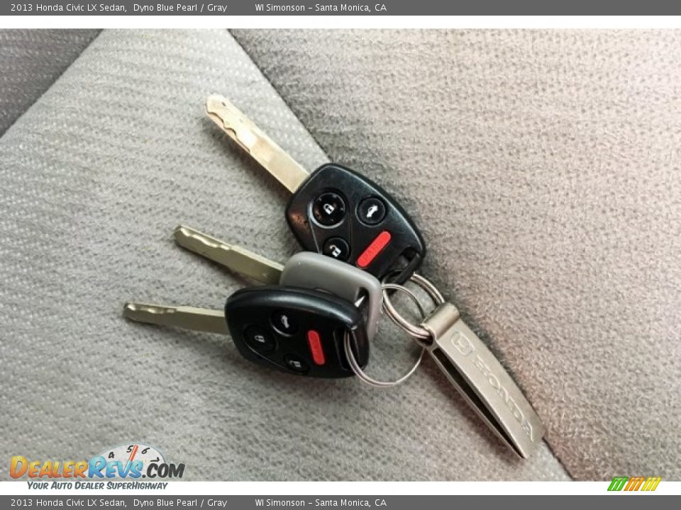 2013 Honda Civic LX Sedan Dyno Blue Pearl / Gray Photo #11