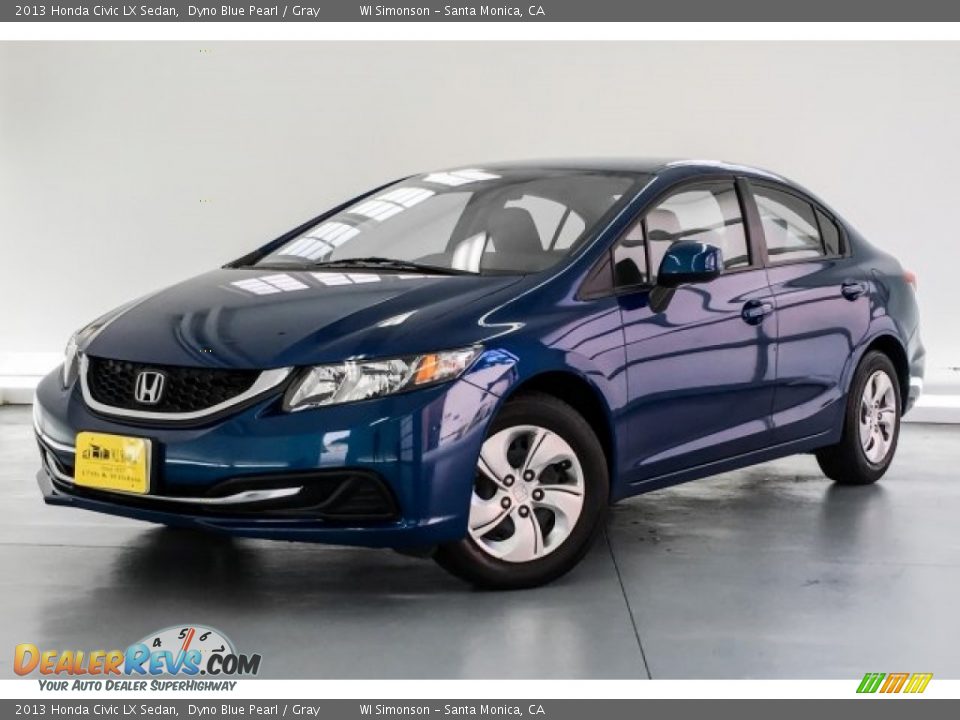 2013 Honda Civic LX Sedan Dyno Blue Pearl / Gray Photo #12