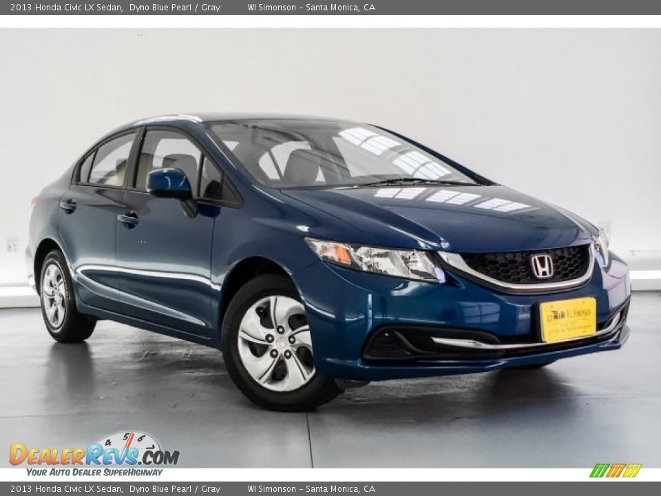 2013 Honda Civic LX Sedan Dyno Blue Pearl / Gray Photo #14