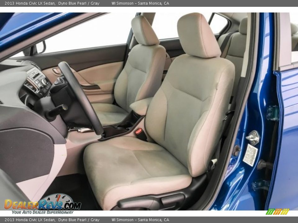 2013 Honda Civic LX Sedan Dyno Blue Pearl / Gray Photo #15