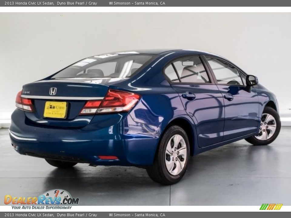 2013 Honda Civic LX Sedan Dyno Blue Pearl / Gray Photo #16