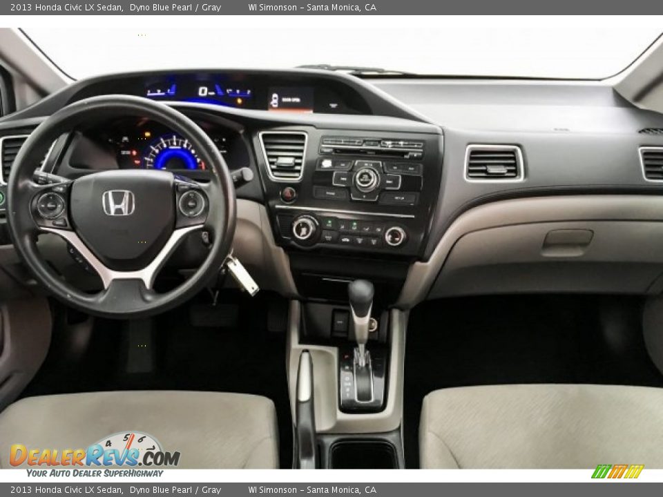 2013 Honda Civic LX Sedan Dyno Blue Pearl / Gray Photo #18