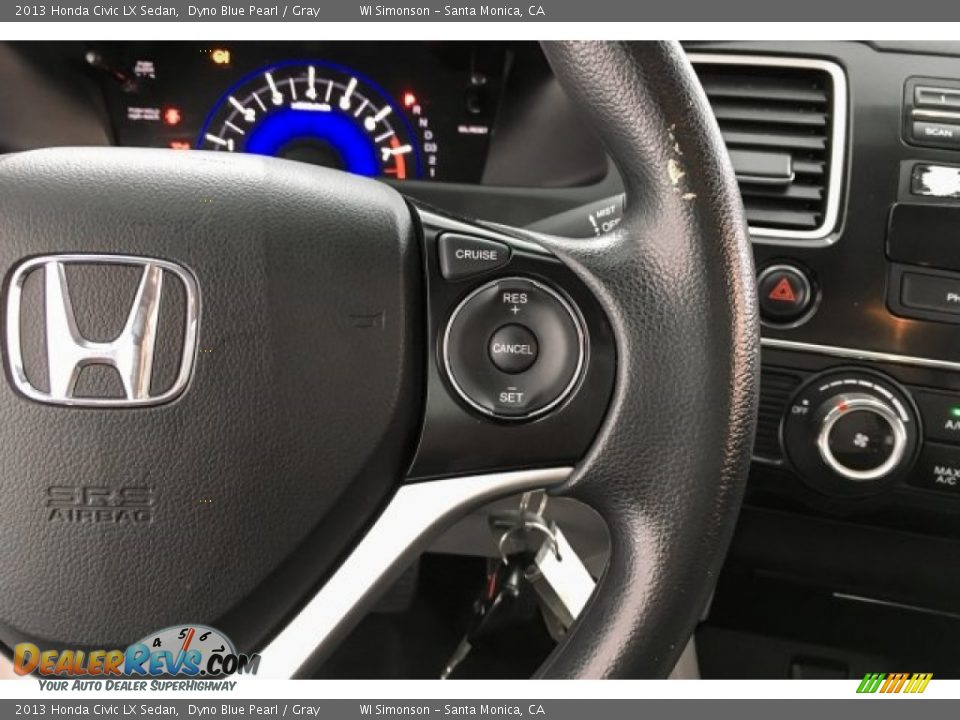 2013 Honda Civic LX Sedan Dyno Blue Pearl / Gray Photo #20