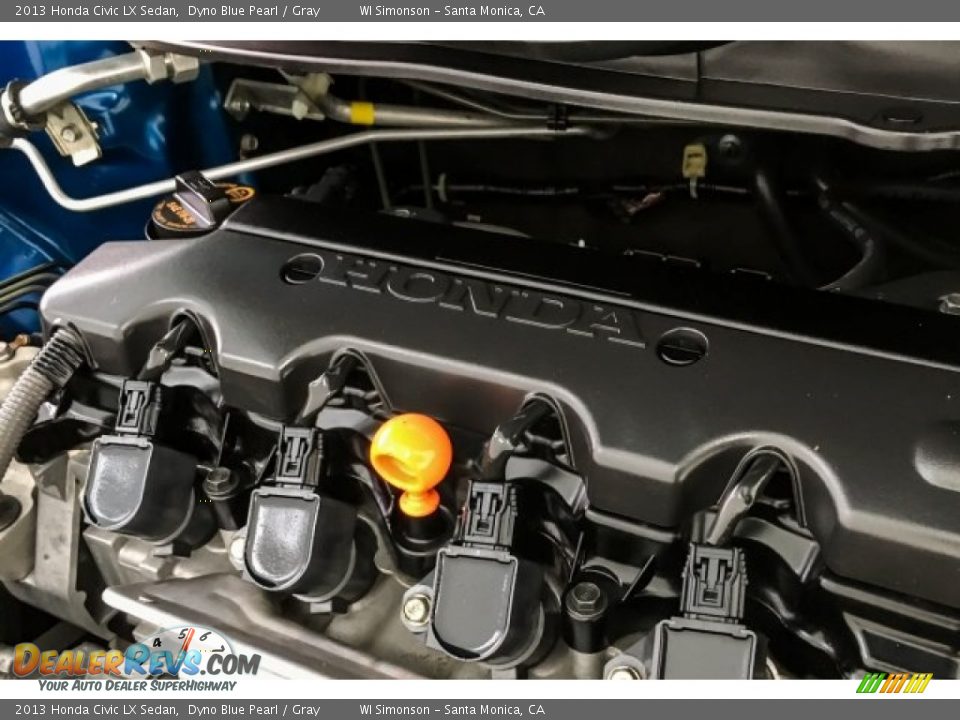 2013 Honda Civic LX Sedan Dyno Blue Pearl / Gray Photo #31