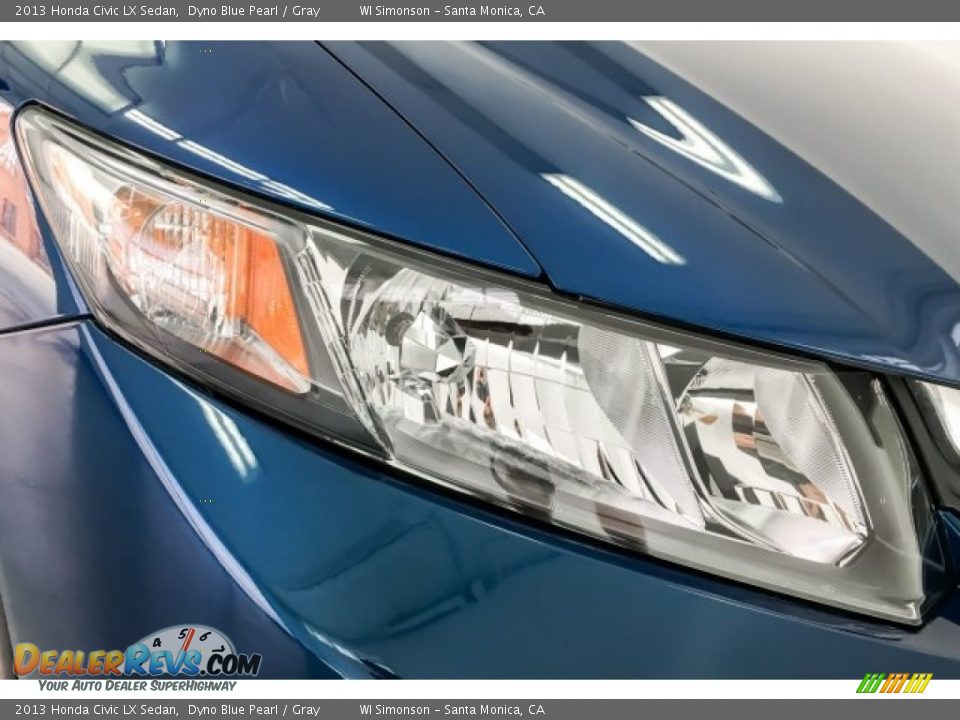 2013 Honda Civic LX Sedan Dyno Blue Pearl / Gray Photo #32