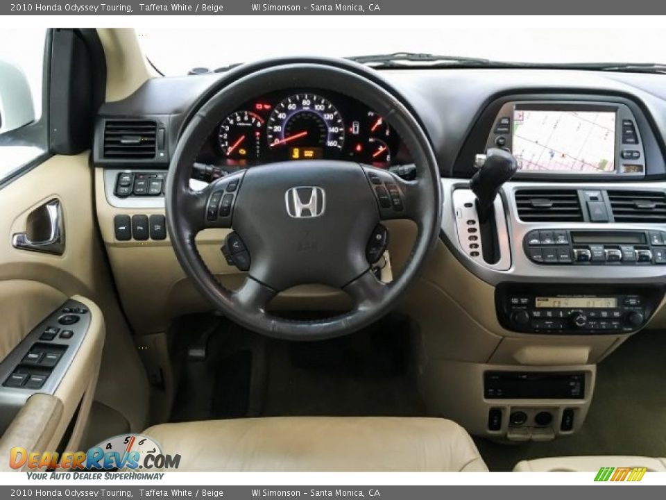 2010 Honda Odyssey Touring Taffeta White / Beige Photo #4