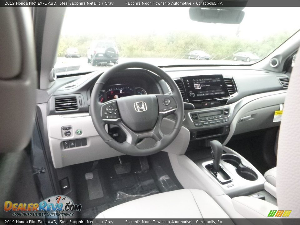 Gray Interior - 2019 Honda Pilot EX-L AWD Photo #11
