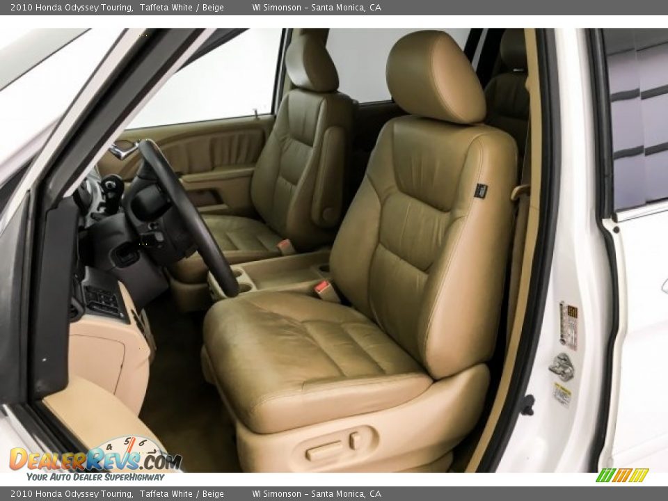 2010 Honda Odyssey Touring Taffeta White / Beige Photo #15