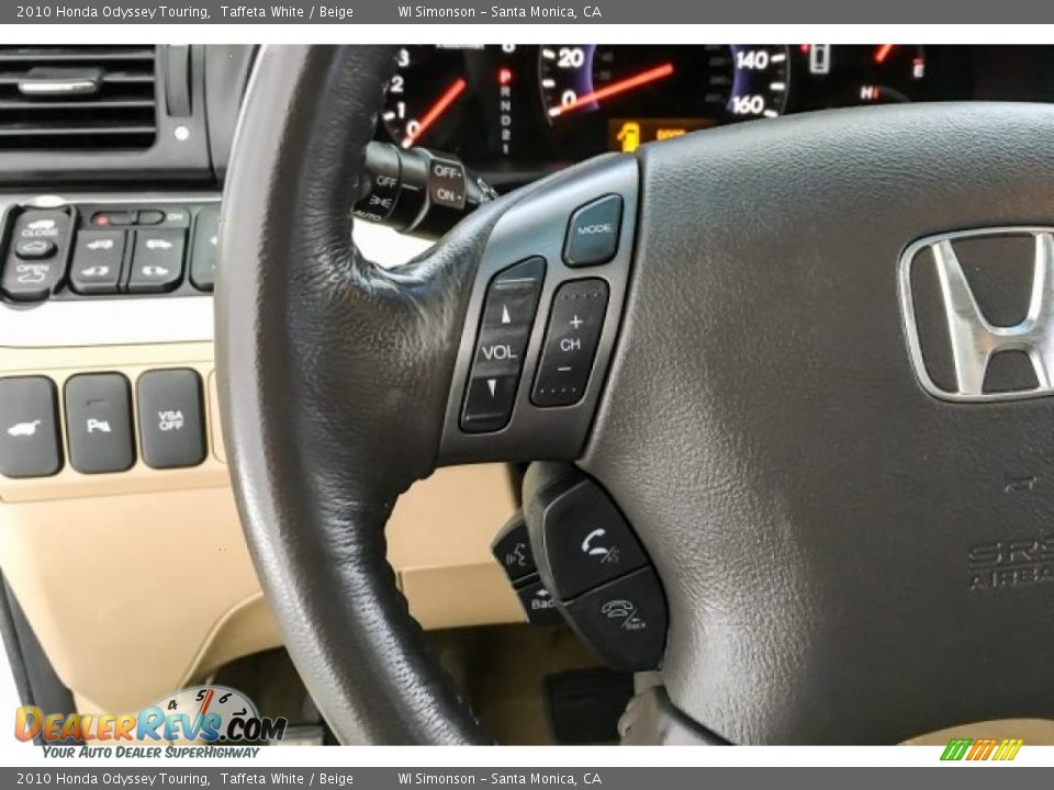 2010 Honda Odyssey Touring Taffeta White / Beige Photo #18
