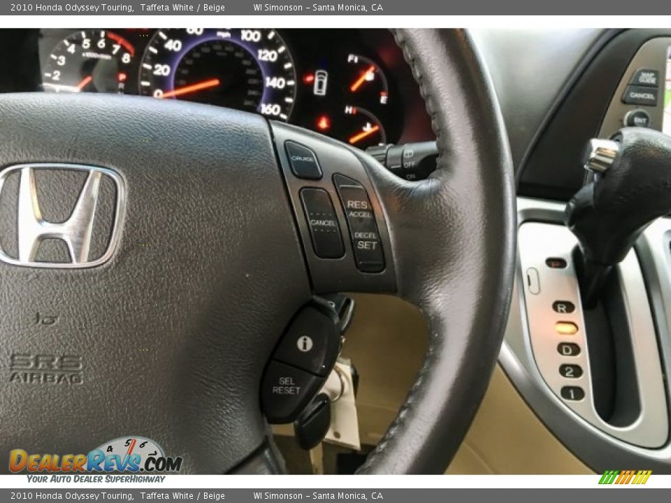 2010 Honda Odyssey Touring Taffeta White / Beige Photo #19