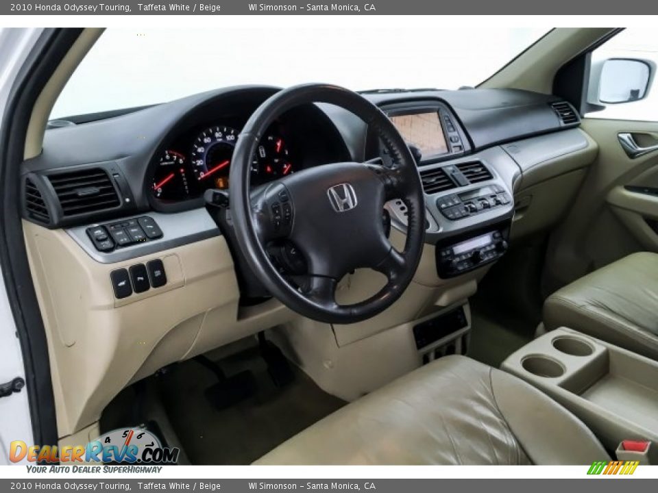 2010 Honda Odyssey Touring Taffeta White / Beige Photo #22