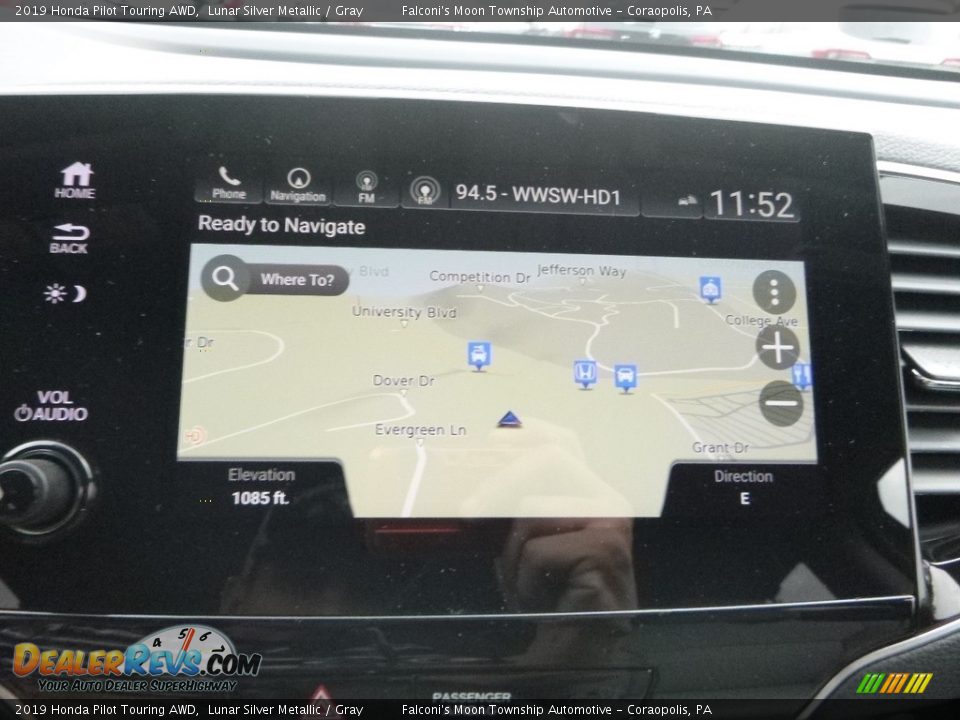 2019 Honda Pilot Touring AWD Lunar Silver Metallic / Gray Photo #13