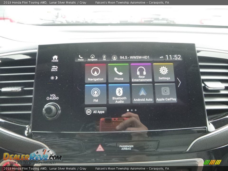 2019 Honda Pilot Touring AWD Lunar Silver Metallic / Gray Photo #14