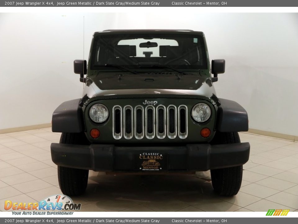 2007 Jeep Wrangler X 4x4 Jeep Green Metallic / Dark Slate Gray/Medium Slate Gray Photo #2
