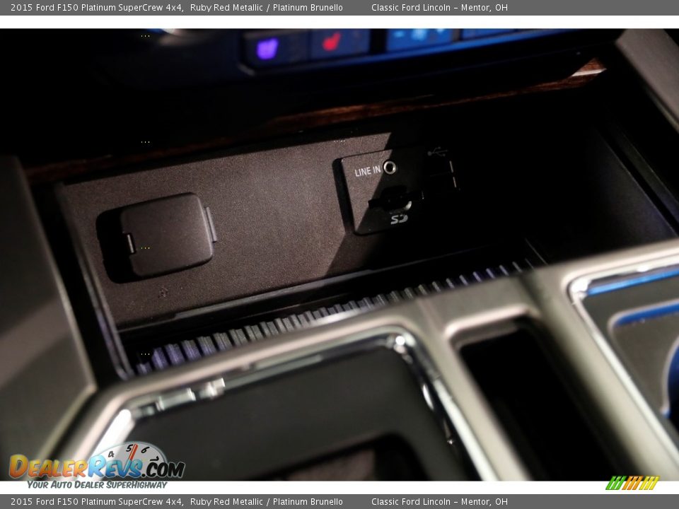 2015 Ford F150 Platinum SuperCrew 4x4 Ruby Red Metallic / Platinum Brunello Photo #23