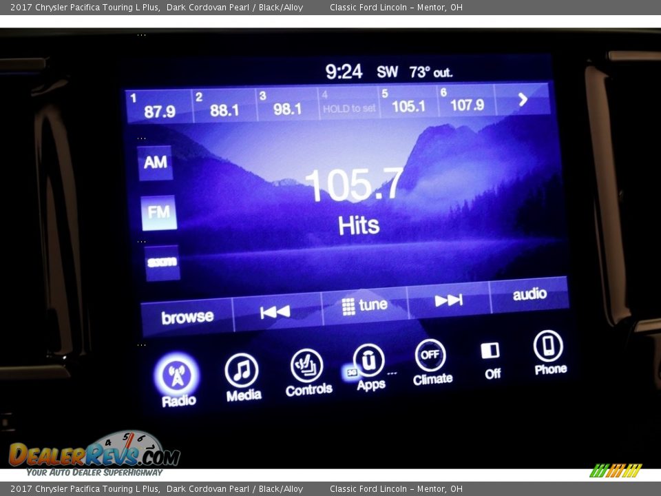 2017 Chrysler Pacifica Touring L Plus Dark Cordovan Pearl / Black/Alloy Photo #14