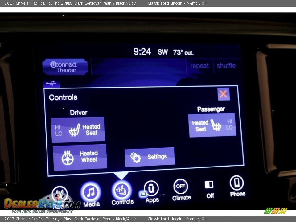 2017 Chrysler Pacifica Touring L Plus Dark Cordovan Pearl / Black/Alloy Photo #16