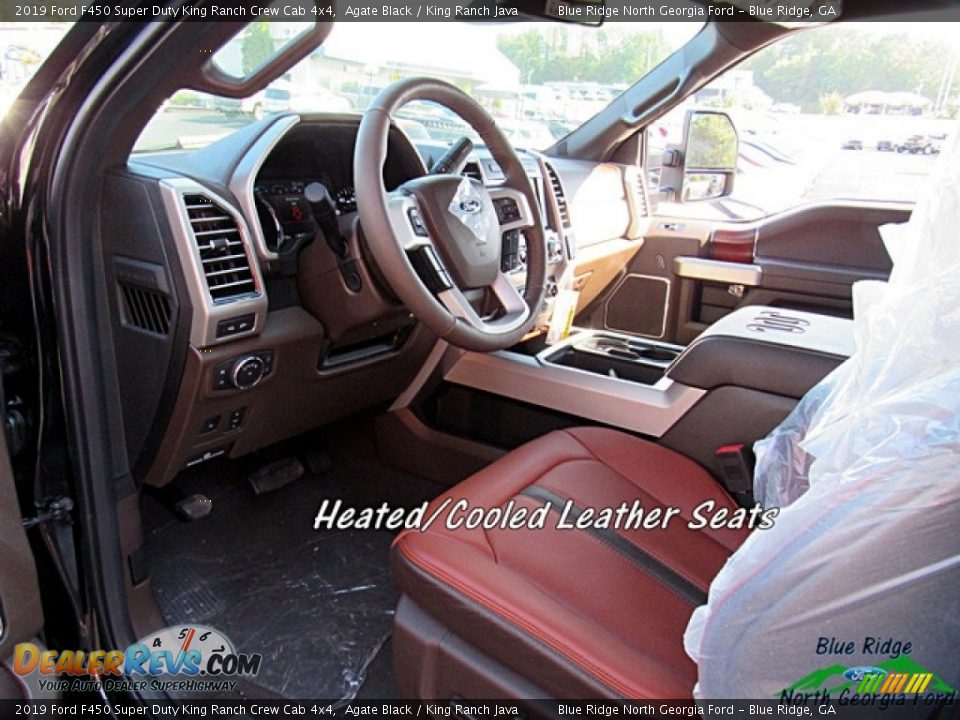 2019 Ford F450 Super Duty King Ranch Crew Cab 4x4 Agate Black / King Ranch Java Photo #10