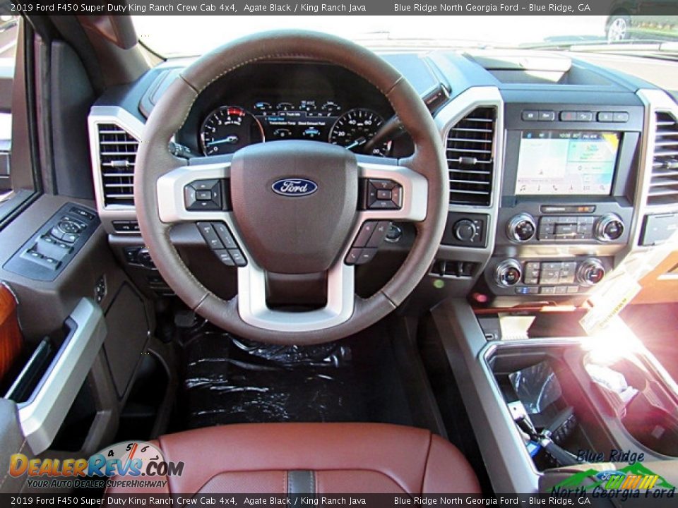 2019 Ford F450 Super Duty King Ranch Crew Cab 4x4 Agate Black / King Ranch Java Photo #15