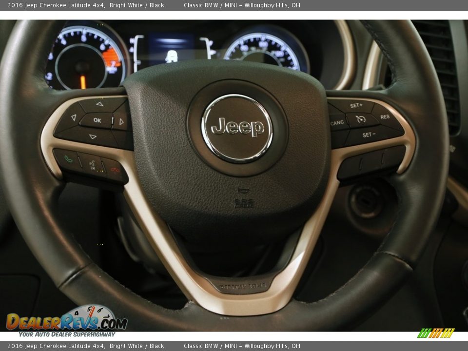 2016 Jeep Cherokee Latitude 4x4 Bright White / Black Photo #7