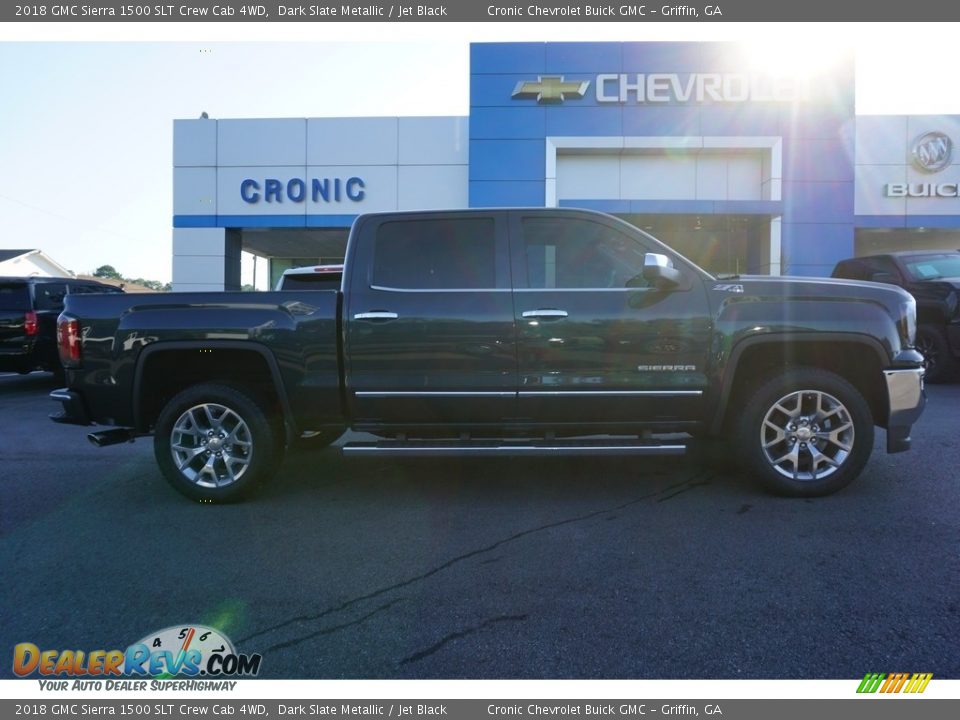 2018 GMC Sierra 1500 SLT Crew Cab 4WD Dark Slate Metallic / Jet Black Photo #12