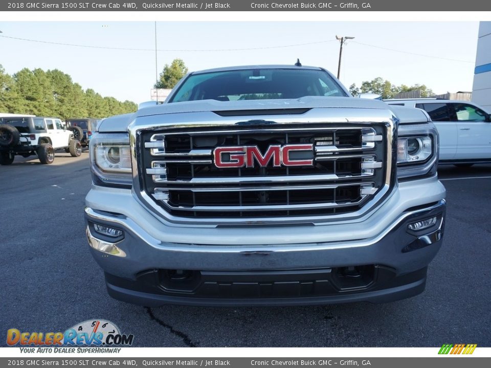 2018 GMC Sierra 1500 SLT Crew Cab 4WD Quicksilver Metallic / Jet Black Photo #2