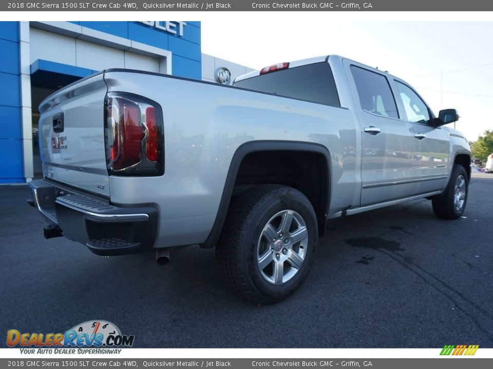 2018 GMC Sierra 1500 SLT Crew Cab 4WD Quicksilver Metallic / Jet Black Photo #12