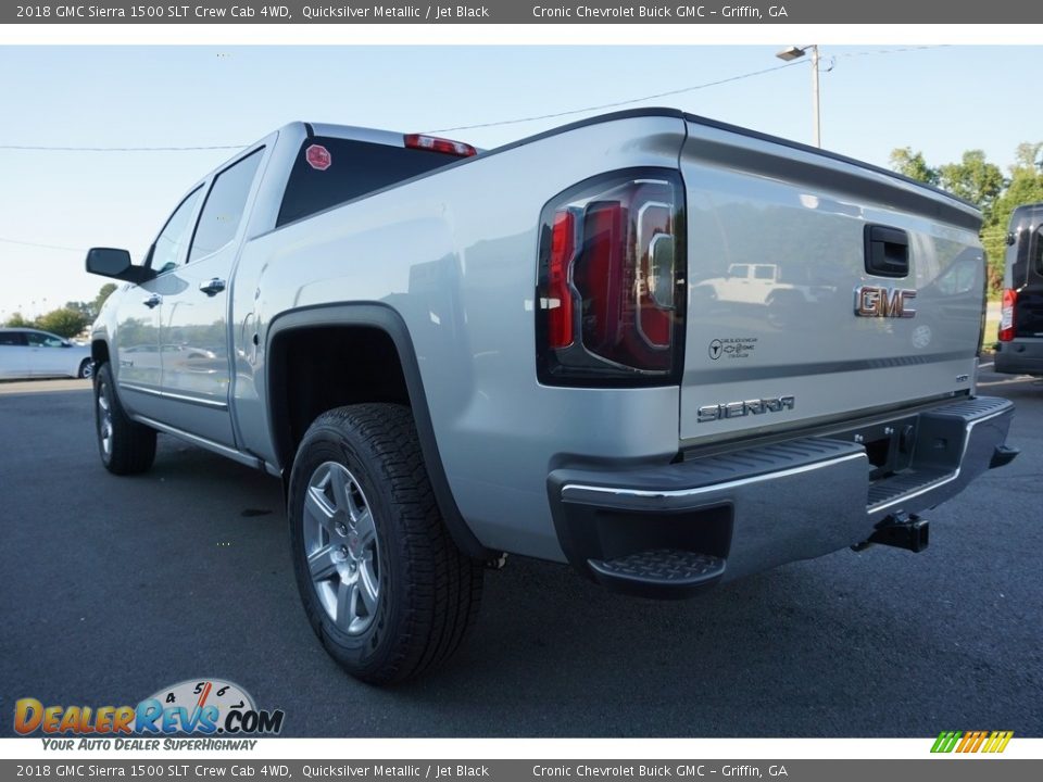 2018 GMC Sierra 1500 SLT Crew Cab 4WD Quicksilver Metallic / Jet Black Photo #14