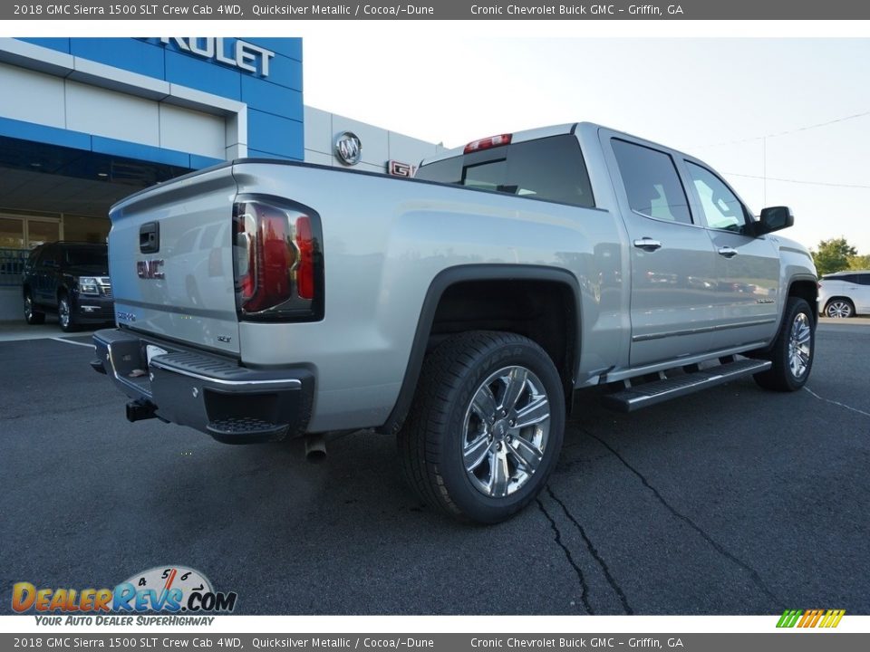 2018 GMC Sierra 1500 SLT Crew Cab 4WD Quicksilver Metallic / Cocoa/­Dune Photo #12