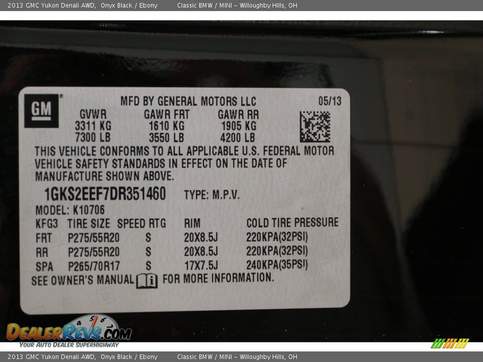 2013 GMC Yukon Denali AWD Onyx Black / Ebony Photo #26
