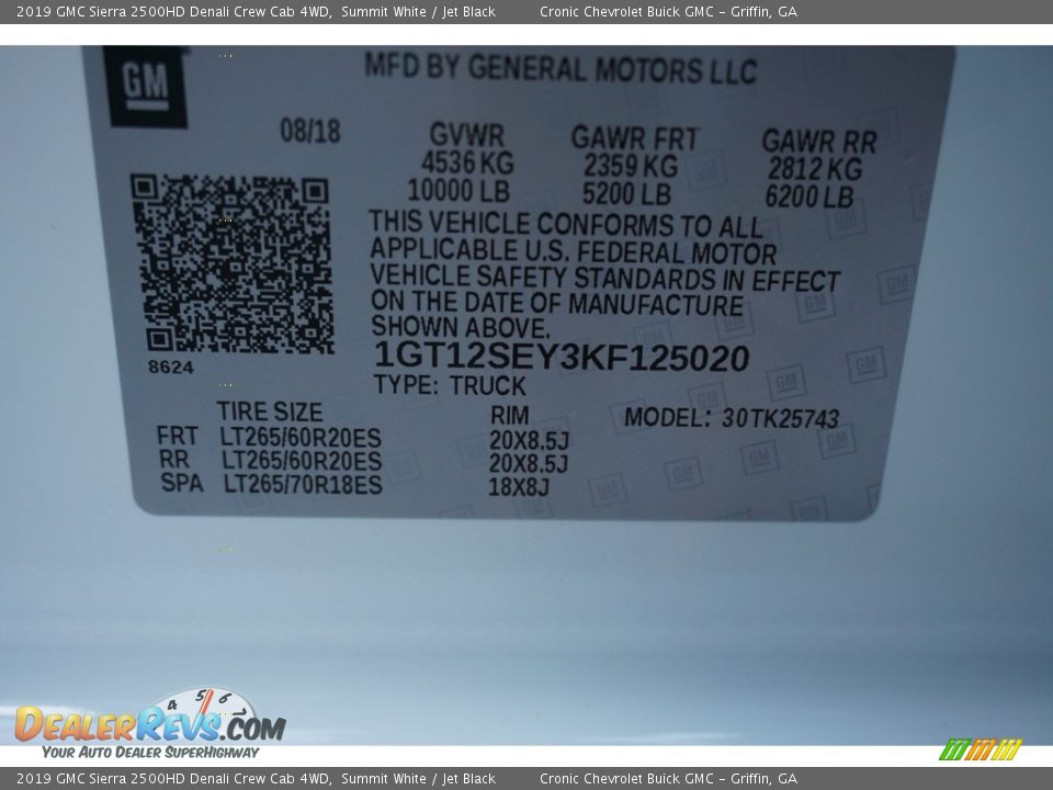 2019 GMC Sierra 2500HD Denali Crew Cab 4WD Summit White / Jet Black Photo #16