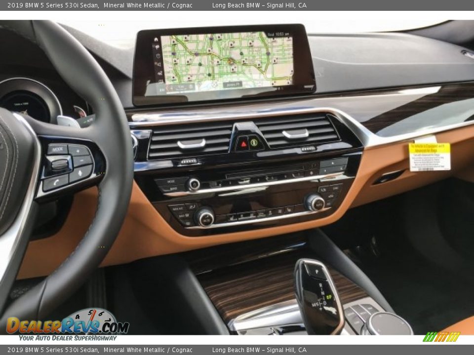 2019 BMW 5 Series 530i Sedan Mineral White Metallic / Cognac Photo #6