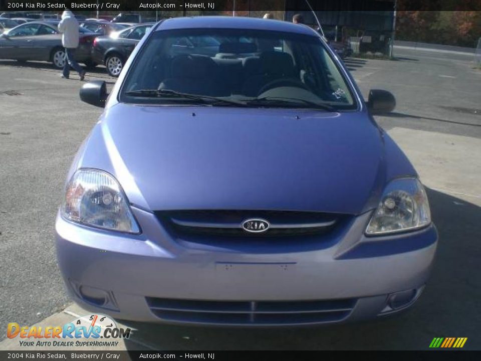 2004 Kia Rio Sedan Blueberry / Gray Photo #1