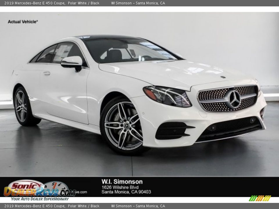 2019 Mercedes-Benz E 450 Coupe Polar White / Black Photo #1
