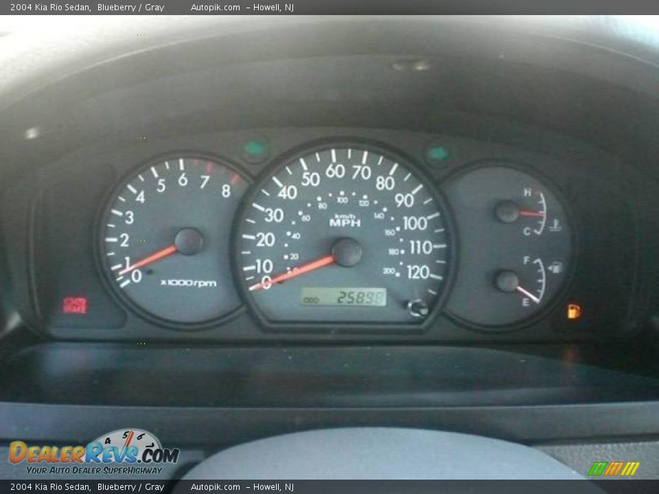 2004 Kia Rio Sedan Blueberry / Gray Photo #15