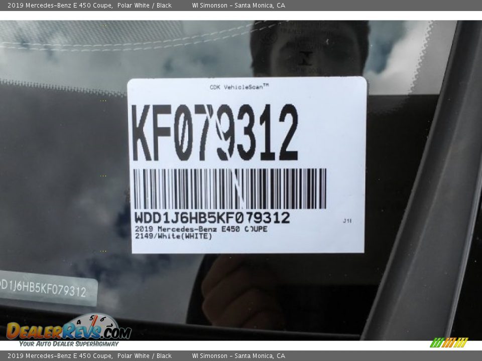 2019 Mercedes-Benz E 450 Coupe Polar White / Black Photo #11