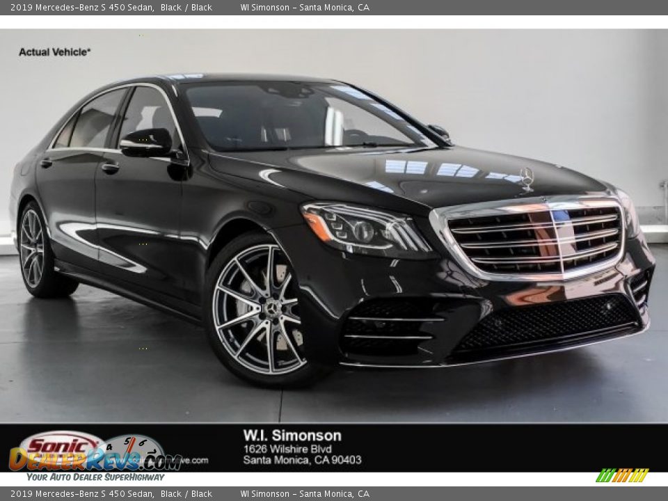 2019 Mercedes-Benz S 450 Sedan Black / Black Photo #1