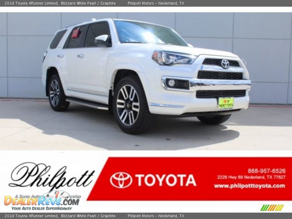 2019 Toyota 4Runner Limited Blizzard White Pearl / Graphite Photo #1