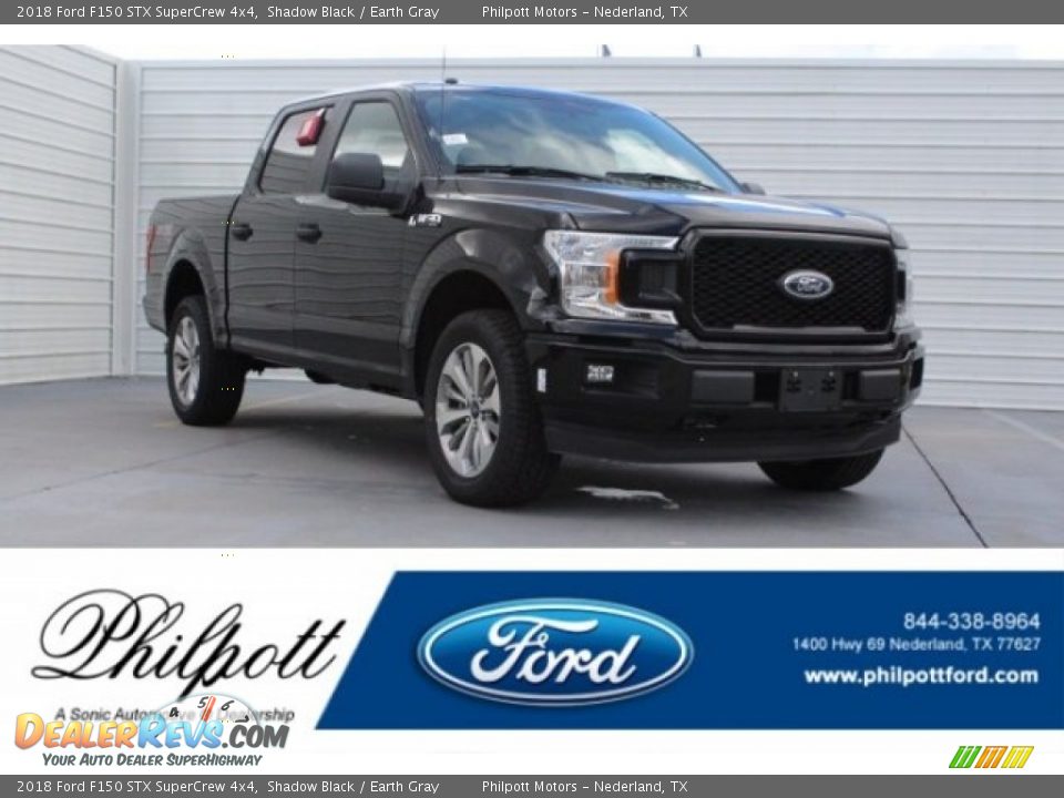 2018 Ford F150 STX SuperCrew 4x4 Shadow Black / Earth Gray Photo #1
