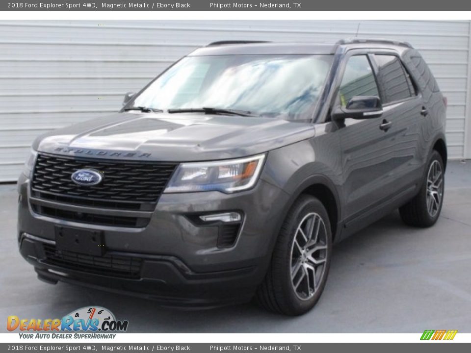2018 Ford Explorer Sport 4WD Magnetic Metallic / Ebony Black Photo #3